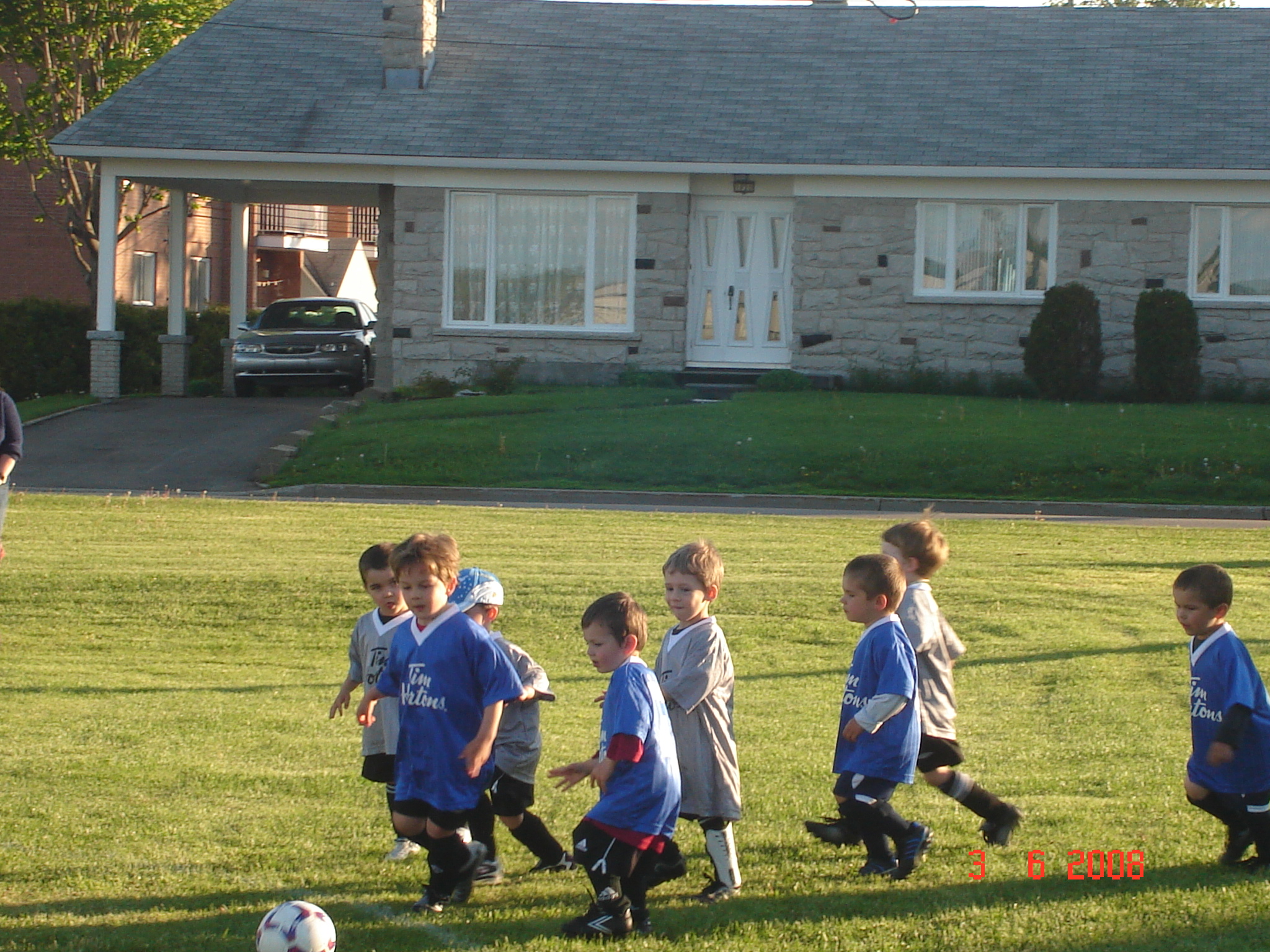 Première partie de soccer (Juin 2008)