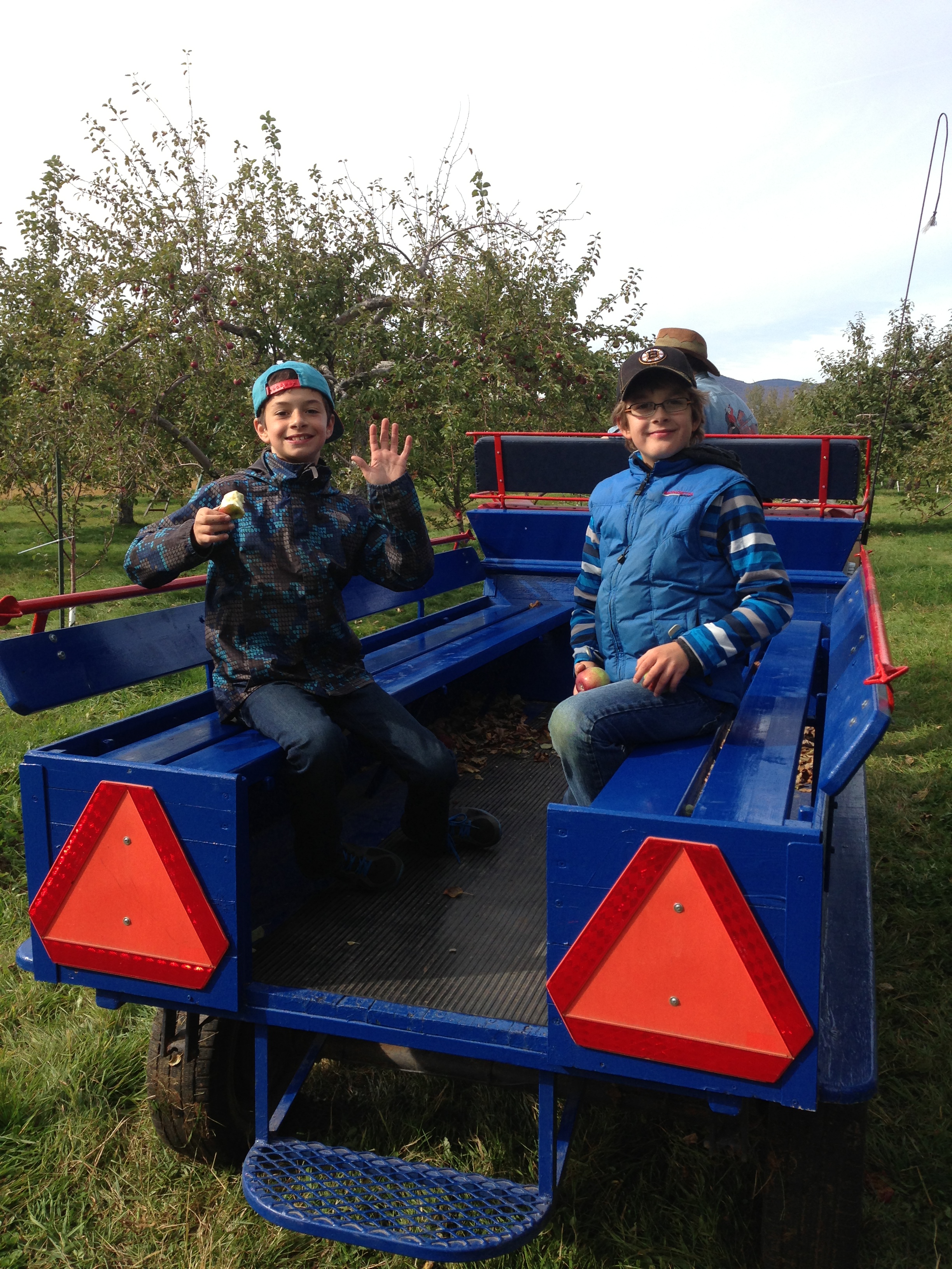 Avec Tristan aux pommes (Octobre 2013)