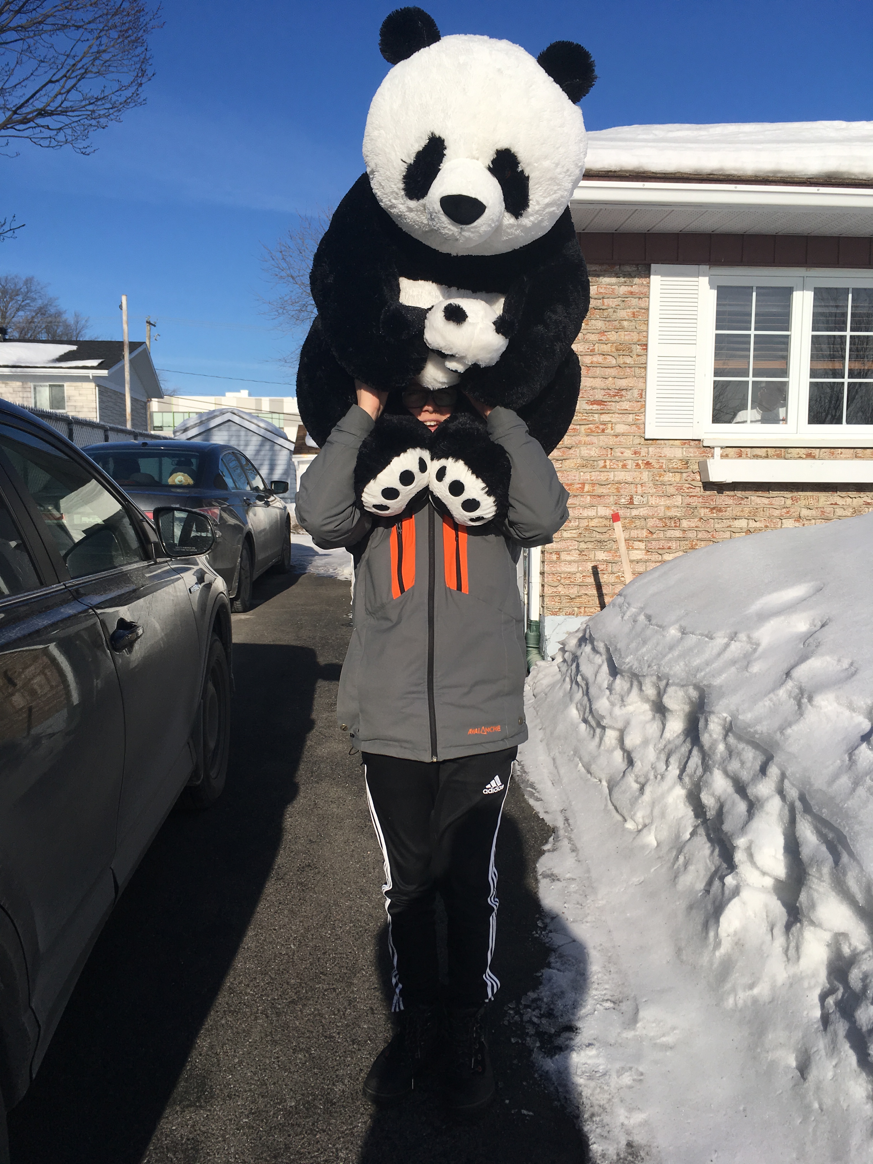 Avec son panda (Mars 2017)
